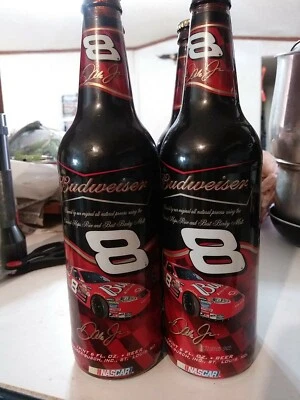 NASCAR Dale Earnhardt Jr. #8 22oz Budweiser Glass Bottles With Cap *NEVER OPENED - Image 1 of 3