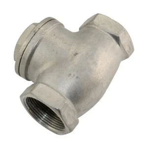 1-1/2" inch Swing Check Valve ONE-WAY NPT Stainless Steel CF8M WOG 200 PSI - Picture 1 of 5
