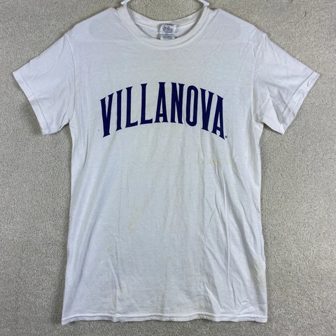 Villanova Wildcats S Small T Shirt NCAA Size Small White Short Sleeve Shirt Cover