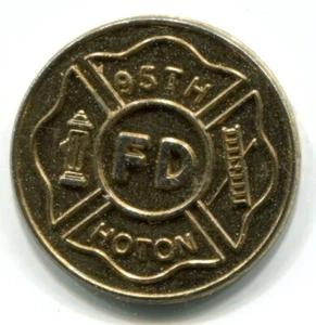 Houghton MI 95th FD HOTON Bronze 26mm Uniface - Bild 1 von 3