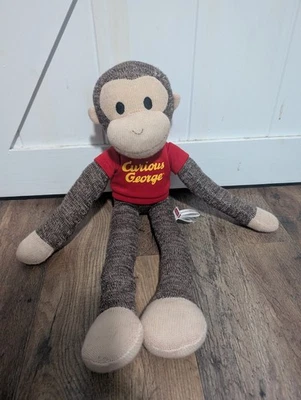 Плюшевое мягкое животное Curious George Schylling 2011 Sock Monkey 20 дюймов  - Изображение 1 из 2