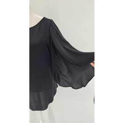 Blusa Top Whimsigoth Fluida Años 90 Mujer Talla 14 Negra Bruja Ren Faire Hada Gótica Foto 1 de 4