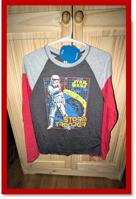 Star Wars Stormtrooper Long Sleeve Tee – Boys’ Size L (14–16), NWT - Image 1 of 4