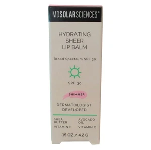 MDSolarSciences Hydrating Sheer Lip Balm in Shimmer SPF 30 Exp 05/27 0.15oz/4.2g - Picture 1 of 6