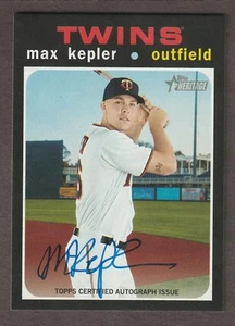 2020 Topps Heritage Real One Blue Ink On Card Autograph ROA-MK Max Kepler - Bild 1 von 2