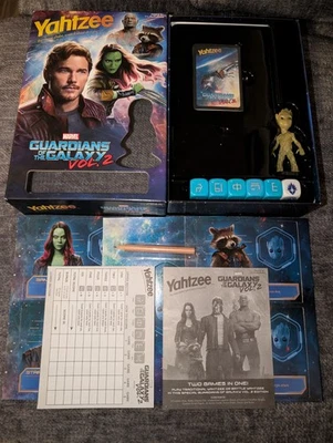 Marvel Guardians of the Galaxy Vol. 2 Yahtzee Dice Game 2017 Complete! Open Box! - Image 1 of 4