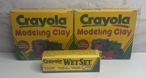 Lot Of Crayola Modeling Clay & Wet Set Clay Red, Blue, Green Yellow, Terra Cotta - Picture 1 of 4