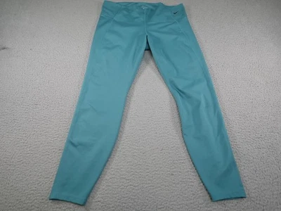 Nike Dri Fit Pants Womens 1X Blue Cropped Leggings Athletic Training Gym Workout - Image 1 of 4