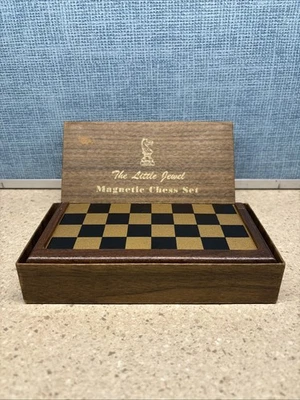 Vintage 1960’s William F. Drueke Little Jewel Magnetic Travel Chess Set Complete - Image 1 of 4