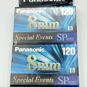 Panasonic 8mm SP Special Events 120 Camcorder Video Cassette Tapes 2 Pack - NEW - Photo 1 sur 7
