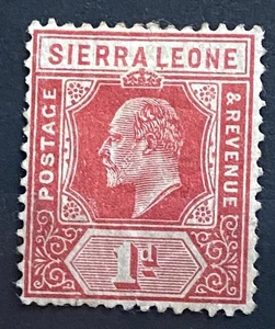 Sierra Leone 1907 KEVII 1d MH PSD266 - Bild 1 von 2