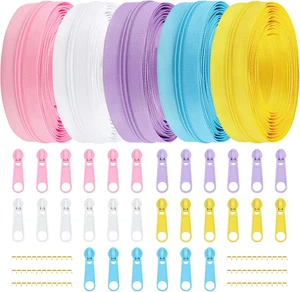 DOITEM Zipper Tape 3 Mm by the Yard - 12.5 Yard/14 Meter Nylon Endless Set with - Picture 1 of 12