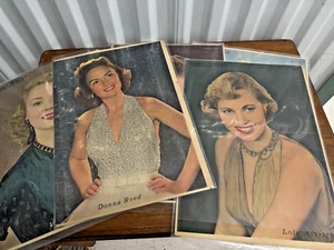 Set Of 5 Vtg 1950s Sunday News Color Magazines Heston Lamour Reed Mayo Albright - Picture 1 of 8