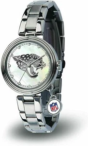 NEW JACKSONVILLE JAGUARS WOMEN'S CHARM WATCH MOTHER OF PEARL LICENSED - Picture 1 of 1