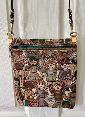 Bolso Bandolera Vintage YKK Tapiz Multicultural Niños del Mundo Foto 1 de 4