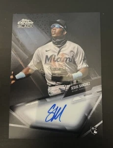 Jesus Sanchez 2021 Topps Chrome Black Auto #CBA-JSA - Picture 1 of 2
