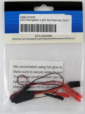 LED Navigation Light Upgrade Set w/Remote On/Off: BCX3 - E-flight #EFLH2009R - Image 1 of 2