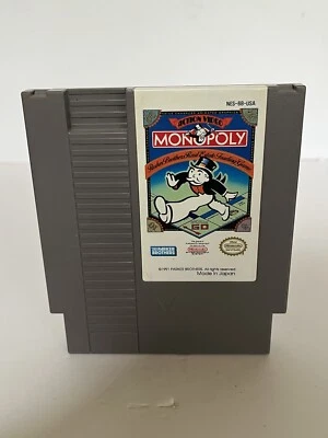 Nintendo NES Monopoly Cartridge And Manual 1991 Parker Brothers Tested Working! - Image 1 of 4