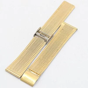 SEIKO Genuine Band Men's Wrist Watch Parts Gold Color 18mm for Replacement - Picture 1 of 3