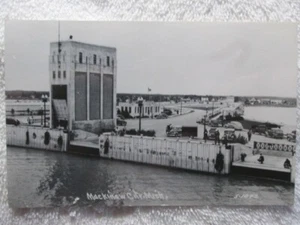 Vintage Mackinaw City Michigan Real Photo Postcard, State Ferry Dock - Picture 1 of 3