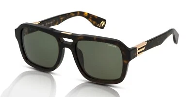 Police Gafas de Sol Hombre Forever 2 SPLN65 0722 Brillante Havana Oscuro/Verde - Imagen 1 de 2
