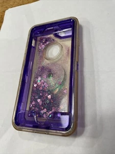 iPhone 8 Purple Glitter Case With Ring - Photo 1 sur 9