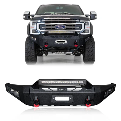 VIJAY Front Bumper For 2017-2022 Ford F250/F350/F450/F550 W/Winch Plate+Lights — 第 1/4 张图片