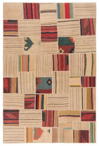 Kelim Patchwork handgewebt orientalisch 247 x 166 cm - Nomade, Kelim, Teppich, Rug - Bild 1 von 6