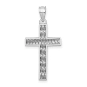 14K White Gold Cross Charm Pendant Gift For Women - Picture 1 of 4
