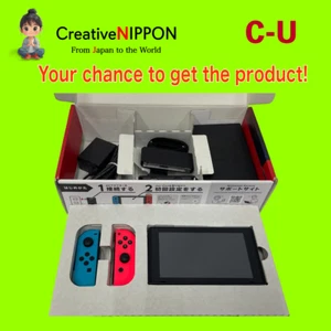 Nintendo Switch Console Set Neon Red Blue Joy-Con Japan Model Boxed - Picture 1 of 24