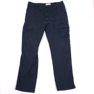 Wrangler Cargo Pants Relaxed Fit 34x32 Navy Utility Streetwear Workwear - Picture 1 of 10