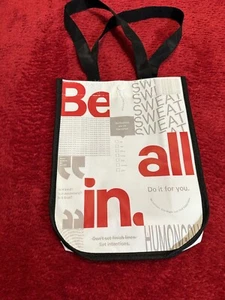 Lululemon Tote Bag, White/Black/Red, Small 11”x9”x4”, Reusable Shopping Tote Bag - Picture 1 of 8