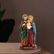 Holy Family Statue Jesus Figurine Craft Nativity Scene for Office Shelf Home
