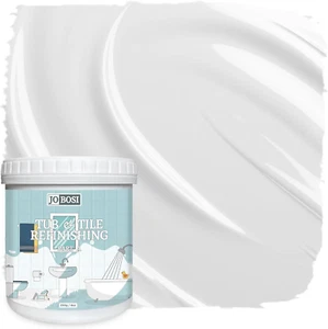 Waterbased Tile Paint and Tile Refinishing Kit 8 Fl Oz (White) Tile Paint, Tub a - Picture 1 of 12