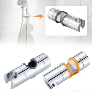 Adjustable Shower Holder Head Slide Rail Rod Chrome Bracket 18-25mm Universal - Picture 1 of 14