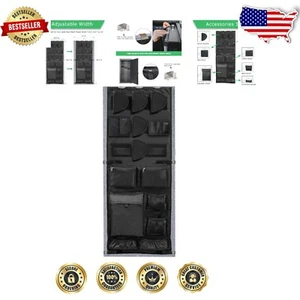 Durable Gun Safe Storage Organizer with Removable Pistol Holders & Mag Pouch - Picture 1 of 9