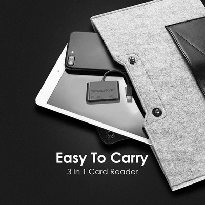 Lecteur de Carte Compact et Portable pour Cartes Mémoire Compatibilité Carte T - Photo 1/4