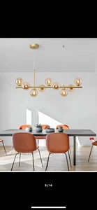 Gold Kitchen Pendant Lights Dining Room Chandelier Lamp Large Ceiling Lighting - Picture 1 of 3