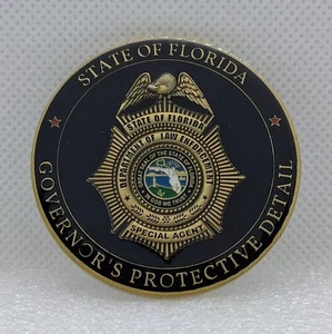 FDLE Governors Protective Detail Challenge Coin - Picture 1 of 2