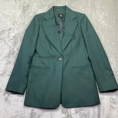 Banana Republic Лидо скульптурный итальянский шерсти блейзер зеленый одна кнопка куртка Sz 6 - Изображение 1 из 4