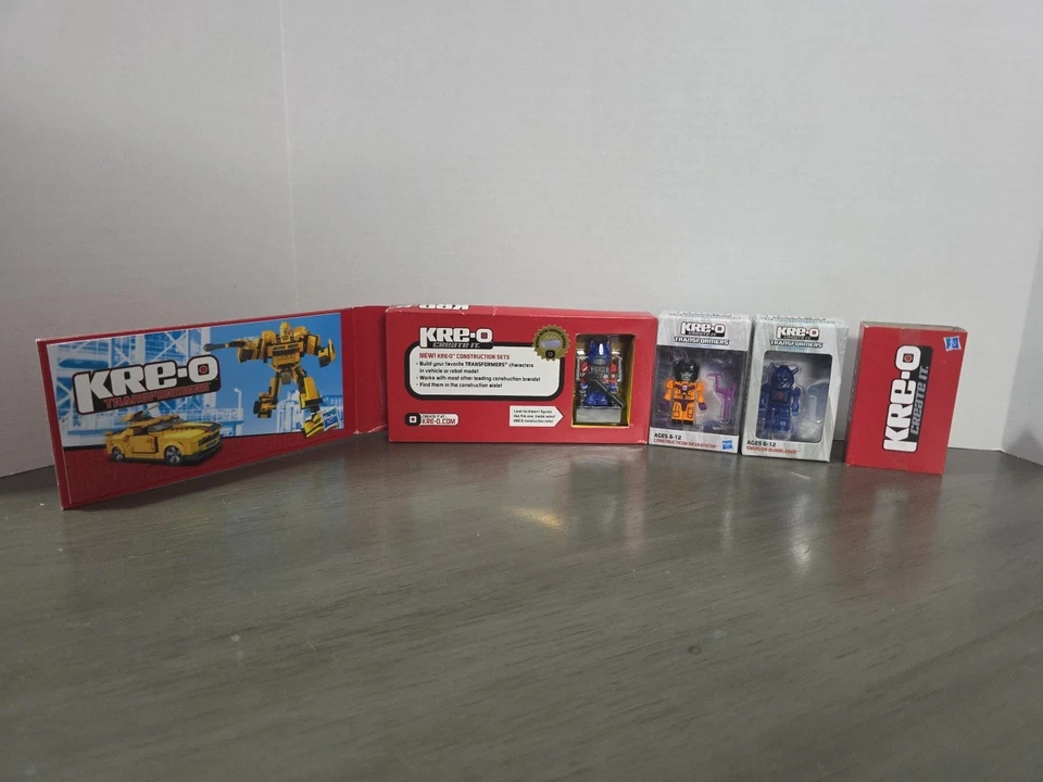 Transformers Kre-o 3 KREON FIGURES Blue BUMBLEBEE , OPTIMUS PRIME , DEVASTATOR ! - Image 1 of 1