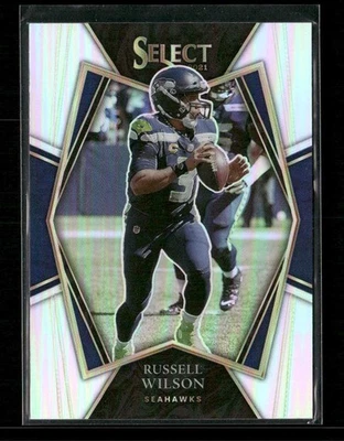 2021 Panini Select - Premier Level Russell Wilson #130 Silver Prizm Seahawks - Image 1 of 2