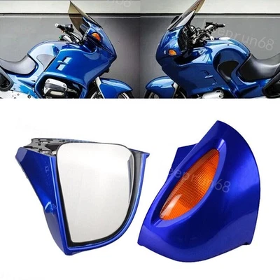 2X Espejos retrovisores azules con señales de giro ámbar para BMW R1100RT R1150RT R1100RT-P Foto 1 de 4