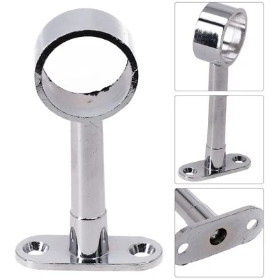 Premium Chrome Centre Bracket for 25mm For Wardrobe Rail Rod Heavy duty Design - Image 1 of 4