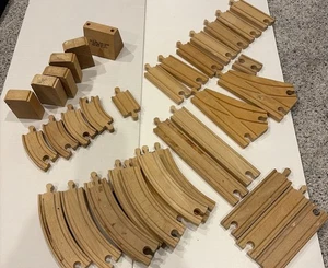 Large Vintage Lot of Wooden Track for Brio / Thomas Trains - 35 Pieces - Picture 1 of 6