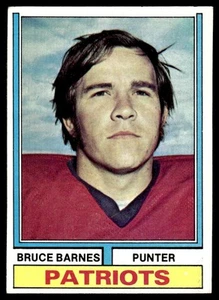 1974 Topps Bruce Barnes RC New England Patriots #522 - Imagen 1 de 2
