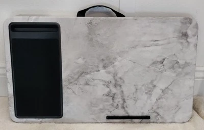 LAPGEAR Left hand lap Desk Mouse Pad Device Ledge Phone holder White Marble 15.6 - Image 1 of 4