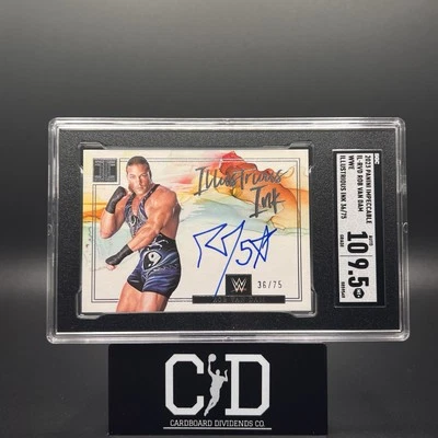 Rob Van Dam RVD 2023 Panini Impeccable WWE Illustrious Ink Auto /75 SSP SGC 9.5 - Image 1 of 3