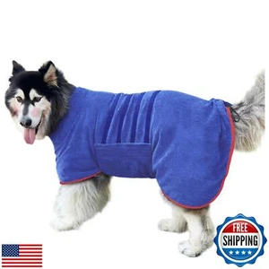 Dog Drying Coat Bathrobe Towel,Microfibre Material Fast Drying Super Absorben - Picture 1 of 5