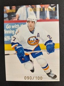 2001-02 STADIUM CLUB MICHAEL PECA ISLANDERS #104 MASTER PHOTO #90/100